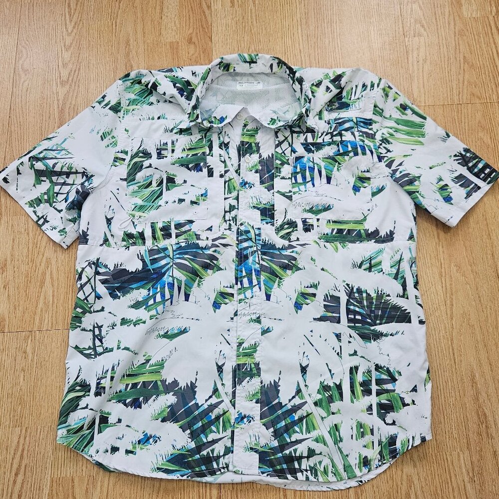 Men's Reel Legends Performance Outfitters Saltwater Mariner Shirt - Palms - Med.
